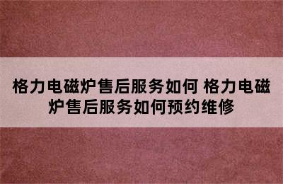 格力电磁炉售后服务如何 格力电磁炉售后服务如何预约维修